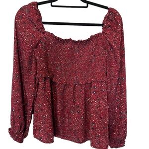 SOLD Umgee Smocked Boho Long Sleeve Top Medium